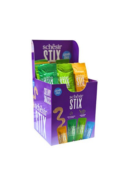 Schesir Summer Treat-Stix Mix Flavour [Chicken, Duck, Salmon & Tuna]-15 g x 24 pcs