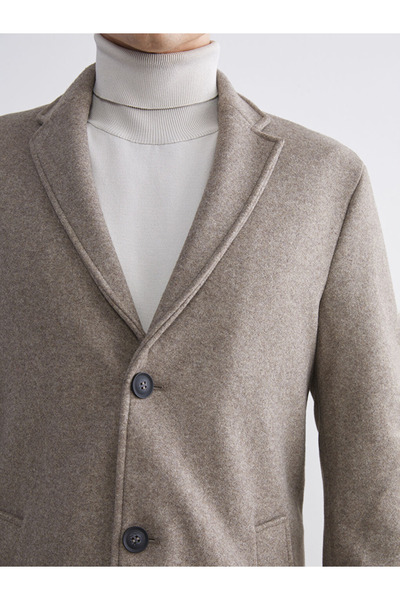 LC Waikiki Southblue brown standard mold men's cashmere coat