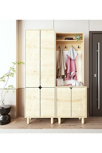 VM VERTEX MOBİLYA PADOVA Portmanto Vestiyer Ayakkabılık 6 Kapaklı 4 Askılı