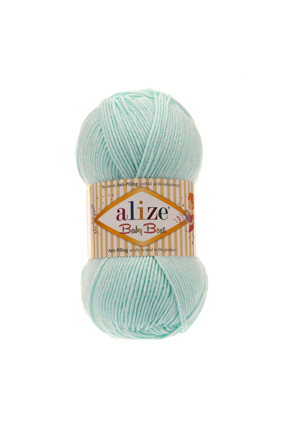 Alize 5 Pieces Baby Best Anti-Pilling Bamboo Blend 19 Water Green - 100 Gr. 240 Meters.