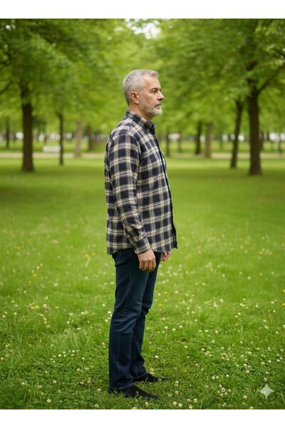 ALBERTO MALDİNİ Classic Single Pocket Wool Dad Shirt