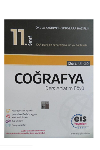 Günay Yayınları Eis Yayınları 11. Sınıf Coğrafya - DAF - Ders Anlatım Föyü