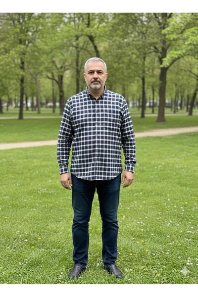 ALBERTO MALDİNİ Classic Single Pocket Wool Dad Shirt