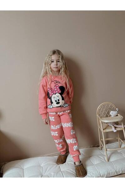 RAPAPA Girl's Printed 3 Thread Ş Fleece-Lined Tracksuit Set – Soft & Warm