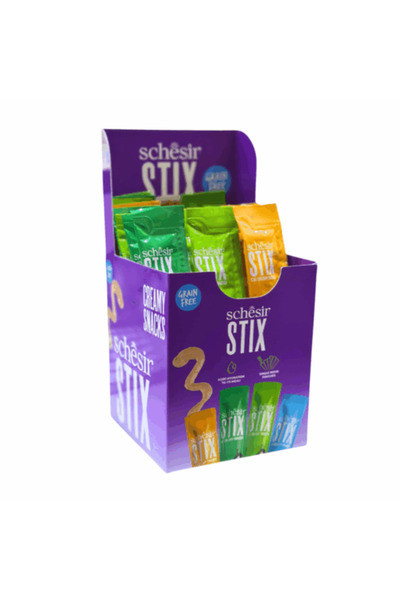 Schesir Summer Treat-Stix Mix Flavour [Chicken, Duck, Salmon & Tuna]-15 g x 24 pcs