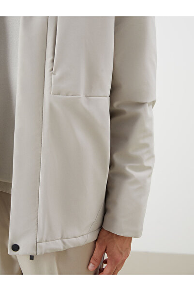 LC Waikiki Vision Beige Standard Fit Hooded Men's Coat