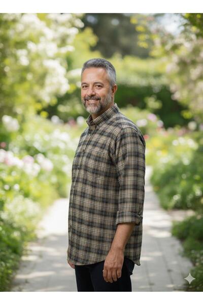 ALBERTO MALDİNİ Classic Single Pocket Wool Dad Shirt