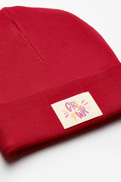 Le Mabelle Red Girl Power Motto Children's Beret