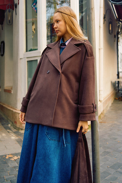 ZÜLAYS Premium Kısa Kaban Koyu Mürdüm