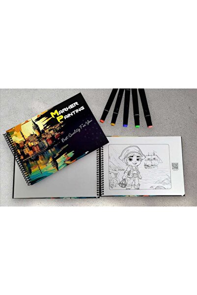 LİMON DEFTER Lemon Marker Coloring Book (Back-Printed Paper) 17X24 Size