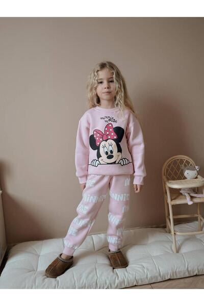 RAPAPA Girl's Printed 3 Thread Ş Fleece-Lined Tracksuit Set – Soft & Warm