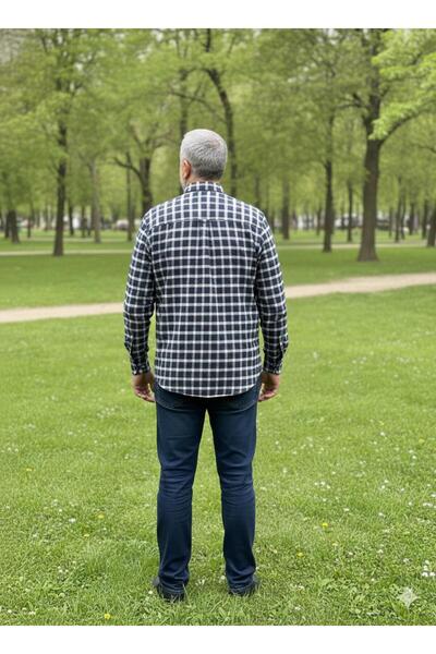 ALBERTO MALDİNİ Classic Single Pocket Wool Dad Shirt