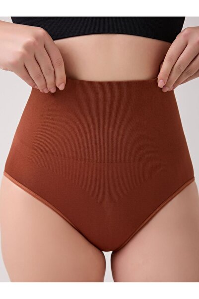 MİSTİRİK Mabet High Waist Shaping / Sculpting Effect Firming Coffee Color