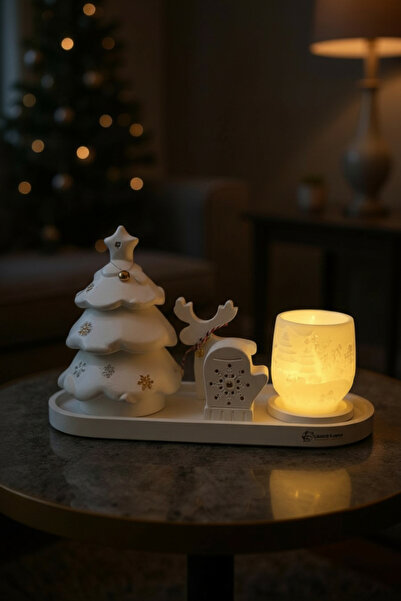 FS CANDLE & HOME Decoration - Accesories Fener Mumlu & Çam Ağaçlı Beton Dekor...