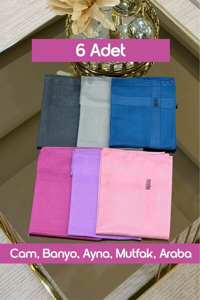 MUSKY 6'lı Mikrofiber Temizlik Bezi | Sihirli Bez | 6'lı Paket | Cam,Vitrin,Mutfak,Araba 40*60cm
