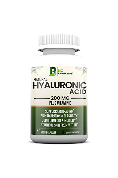BIO PROTECTION Hyaluronic Acid, 200 mg, 60 Veggie Capsules, Supports Anti-aging