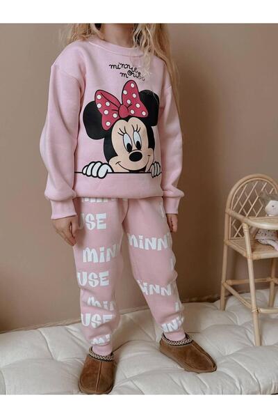 RAPAPA Girl's Printed 3 Thread Ş Fleece-Lined Tracksuit Set – Soft & Warm