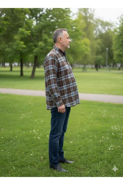 ALBERTO MALDİNİ Classic Single Pocket Wool Dad Shirt