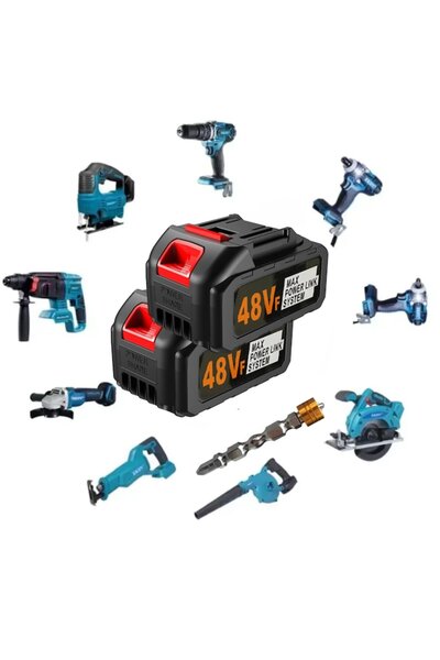 APF Set de 2 baterii APF® Li-Ion 48VF ​​MAX, compatibile cu sculele electrice...