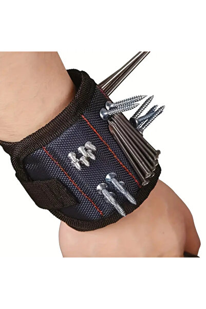 MaffStuff Magnetic bracelet with 15 neodymium magnets for screws, nails and dowels, adjustable