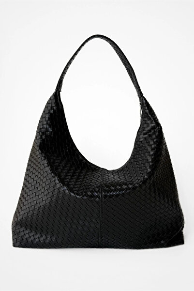 Cersei Women's Black Oversized Shoulder and Tote Bag - Large Volume