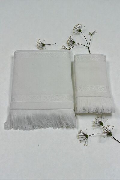 HAVLULAND SARRA HOME ETAMİN İŞLEMELİK ANALI KIZLI BÜYÜK 50X90 KÜÇÜK 30X50 CM %100 PAMUK HAVLU TAKIMI