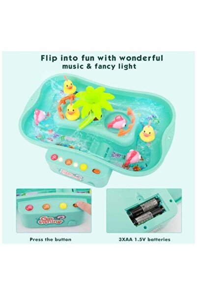 BLOOMING TIME Children's Educational Electric Water Cycle Magnetic Fishing Toy