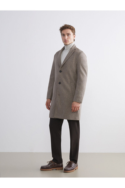 LC Waikiki Southblue brown standard mold men's cashmere coat