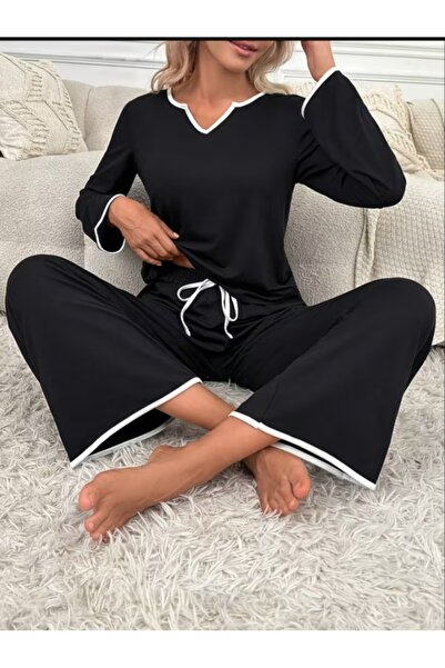 Olivia Kadın siyah pijama takımı