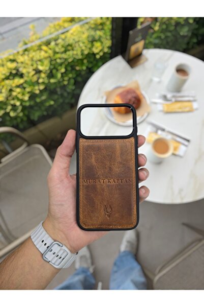 Visso leather İphone 17 PRO MAX Tam Uyumlu Hakiki Deri Premum Silikon İsme Özel Telefon Kılıfı Kadın Erkek