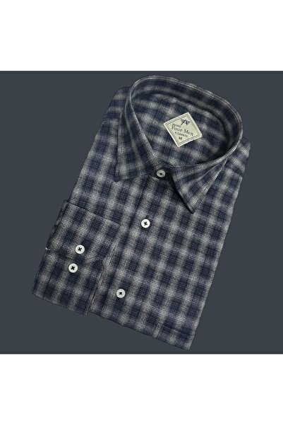 Elines butiq Klasik %100 cotton uzun kollu terletmeyen kışlık gömlek (regular...