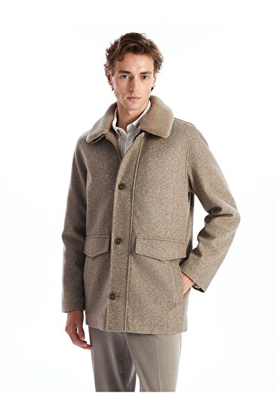 LC Waikiki Standard Fit Jacket Collar Men's Stamp Coat