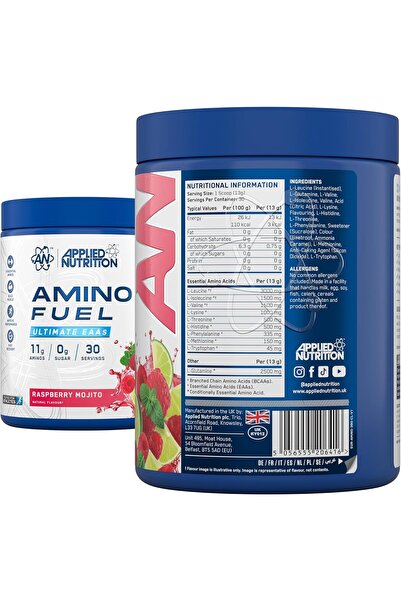 applied nutrition Amino Fuel EAA, Raspberry Mojito, 30 Servings, 11g of Aminos Per Serving