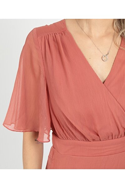 VILA Short dress, Salmon