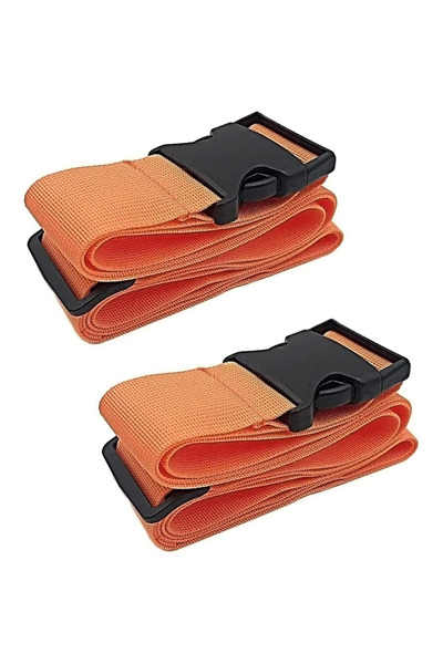 OEM Set of 2 luggage straps 5 x 188 cm, polypropylene, orange