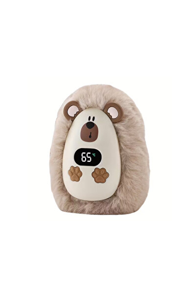 Kevega LED Ekranlı USB Şarjlı El Isıtıcısı – Haki Ayı Modeli