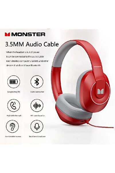MONSTER Storm Wireless Headset XKH01 Red