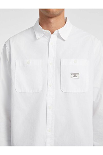 Guess Чоловіча біла сорочка Regular Fit M4YH37WGCF1-G011