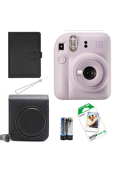 Instax Mini 12 Fotoğraf Makinesi+Askı+pil +Çanta+10'lu film+Albüm