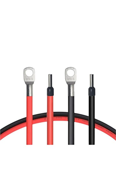 OEM 6mm red/black cable, M6 lug at one end and PIN at the other, length - 2 m