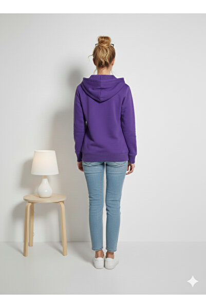 ribana Unisex 3 Thread Cotton Regular Fit Comfortable Fit Hooded Zippered Thick Cardigan with Fleece Inside Fleece-Lined