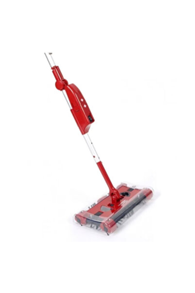 SokShop Mătură electrică rotativă, cap rotativ la 360°, 7,2 V, accesorii incluse, design modern, roșie