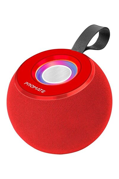 Promate Juggler.Red LED Bluetooth Speaker - 5W, TF Card, USB, 360° Sound, LED Light