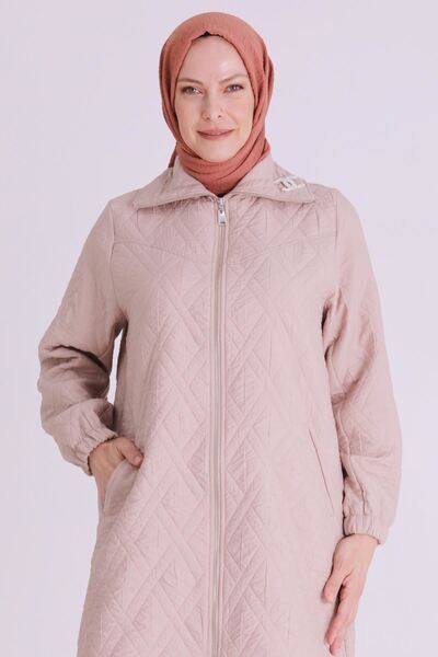 behrem Καπέλο μεγάλου μεγέθους με φερμουάρ μπροστά, τσέπες και αξεσουάρ μπροστινής καρδονιάς, καπιτονέ, μαύρο 2548