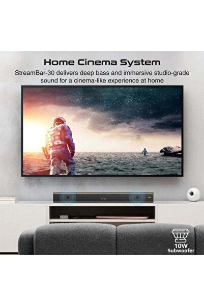 Promate 30W BassBoost SoundBar with Subwoofer StreamBar-30