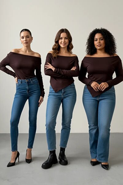 World Fashion Trends ΦΥΣΙΚΟ ΥΦΑΣΜΑ ΒΙΣΚΟΤΟΥΡΑΣ ΜΑΚΡΥΜΑΝΙΚΟ ΜΑΚΡΥΜΑΝΙΚΟ ΕΛΑΣΤΙΚΟ ΜΠΛΟΥΖΑ WFT9265