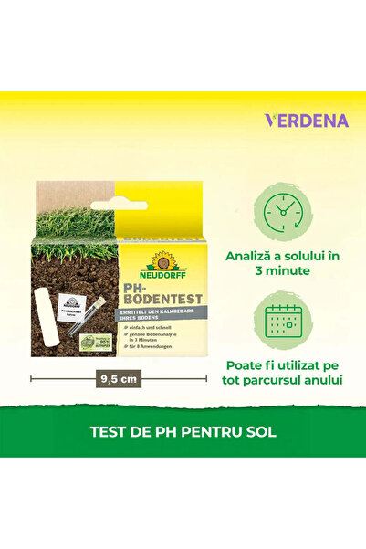 NEUDORF Soil pH Test, 1 Set, Quick and Easy Determination of pH and Lime Requirements, NEUDORFF