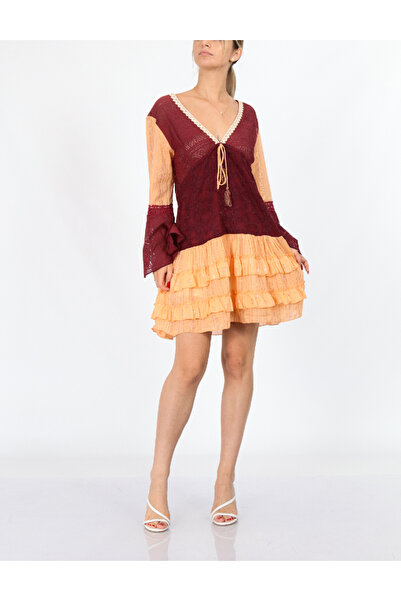 Evendi Short dress, Burgundy