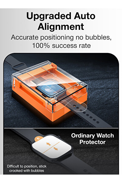 Glassology 42mm Smartwatch Screen Protector with Precision Installer Kit