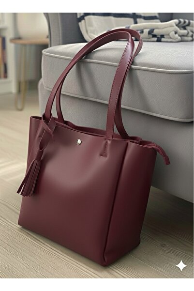Madame Three-Compartment Women's Handbag Quality Faux Leather Shopper